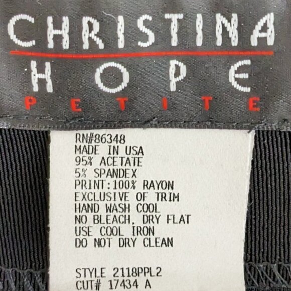 Women's CHRISTINA HOPE Orange, Green, Black Floral Open Top w Bling; Size SP - Picture 4 of 4